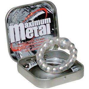 Maximum Metal Silicone Beaded Cock Ring